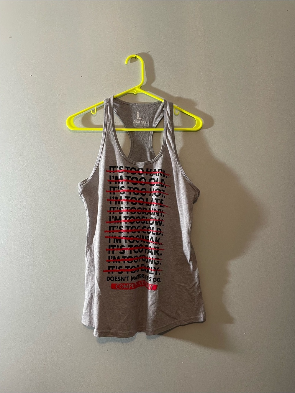 Compete Every Day Graphic Racerback Tank Top - Picture 3 of 6